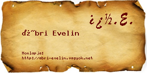 Ábri Evelin névjegykártya